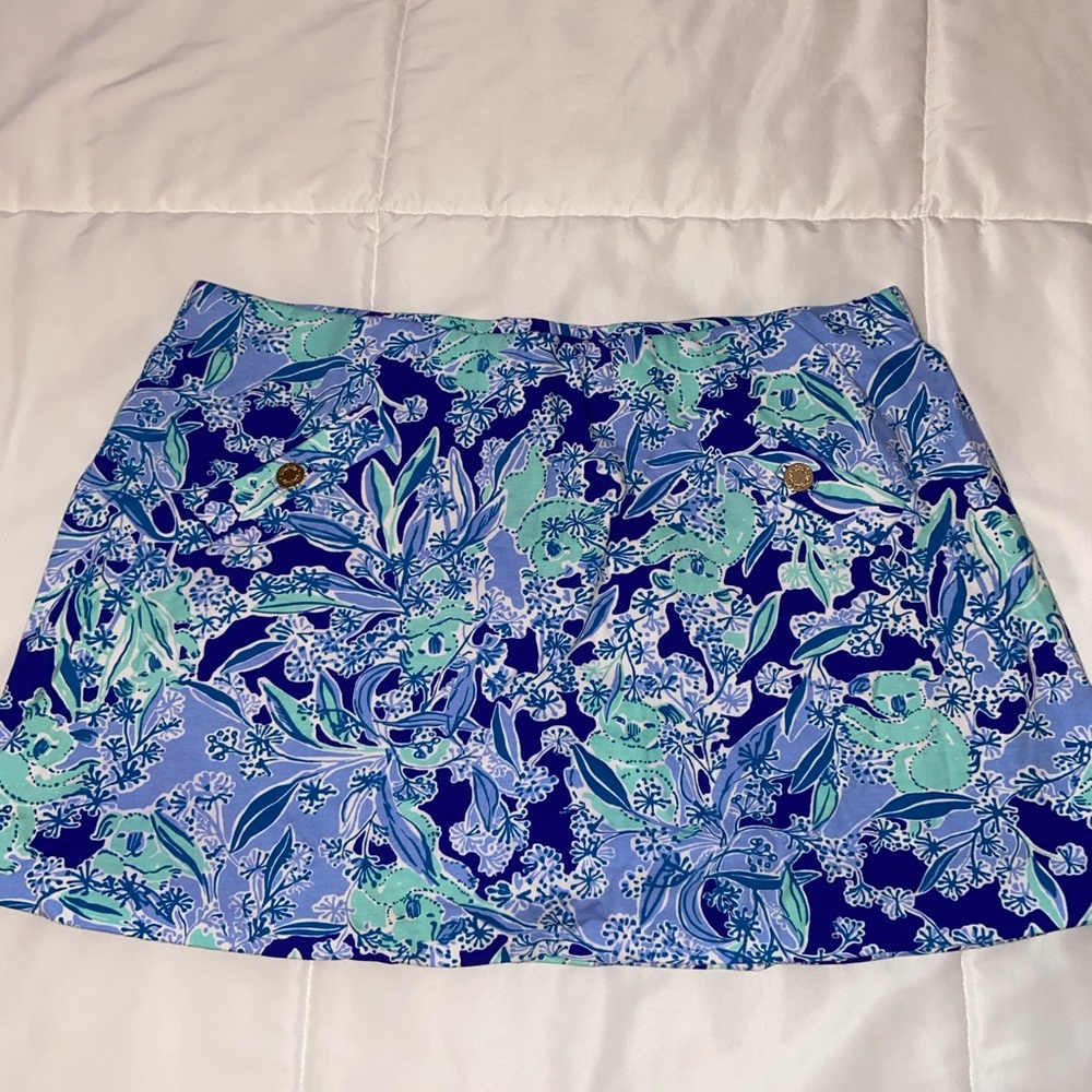 blue/green pattern lilly pulitzer skirt